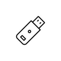USB Pendrive Icon Set Data Storage Illustrations for Technology and Computing vector
