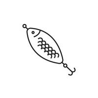 Bait Fishing Minnow icon set collection for web vector