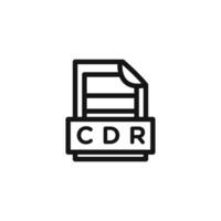 CDR File Document Icon set collection for web vector