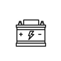 Car battery icon set collection for web vector