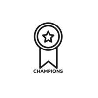 Champion icon set collection for web vector