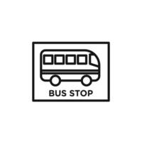 Bus Sign Icon set collection for web vector