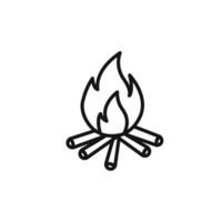 Campfire icon set collection for web vector