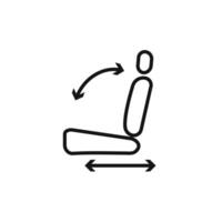 Car seat adjustment icon set collection for web vector