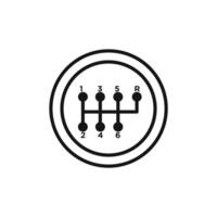 car manual shift lever icon set collection for web vector