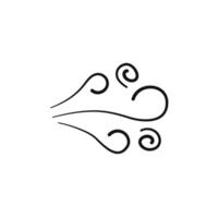Blowing wind icon set collection for web vector