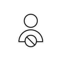 Block User Icon set collection for web vector