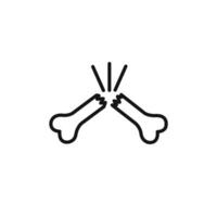 Broken bone icon set collection for web vector