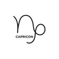 Capricorn zodiac sign icon set collection for web vector