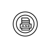 ASE File Document Icon set collection for web vector