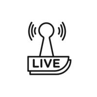 Broadcast Icon set collection for web vector