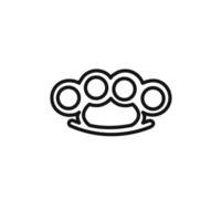brass knuckles icon set collection for web vector