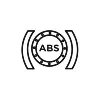 Automotive ABS icon set collection for web vector