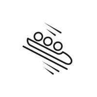 Bobsleigh icon set collection for web vector