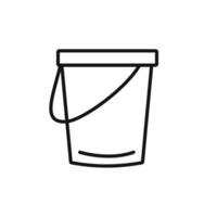 bucket icon set collection for web vector