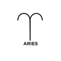 Aries zodiac sign icon set collection for web vector