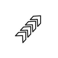 Arrow chevron icon set collection for web vector