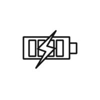 Battery charging icon set collection for web vector