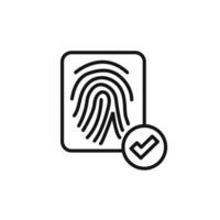 Biometric icon set collection for web vector