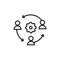 collaboration icon set collection for web vector