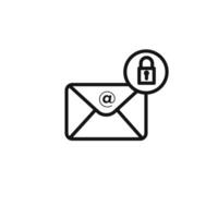 Email security key icon set collection for web vector