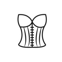 Corset icon set collection for web vector