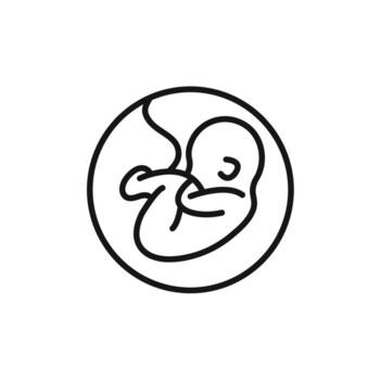 Embryo Child icon set collection for web vector