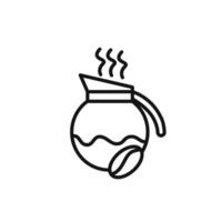 coffee pot icon set collection for web vector