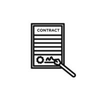 Contract signing icon set collection for web vector