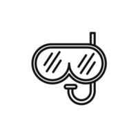 Diving mask icon set collection for web vector