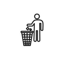 Do not litter icon set collection for web vector
