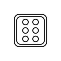 Dice Six Icon set collection for web vector