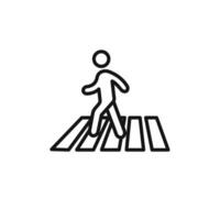 Crosswalk icon set collection for web vector