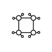 Cyclobutane molecular formula icon set collection for web vector