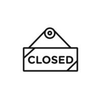Closed Sign Icon set collection for web vector