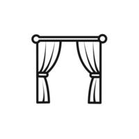 curtains icon set collection for web vector