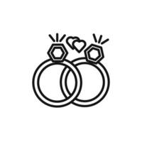 Couple Ring icon set collection for web vector