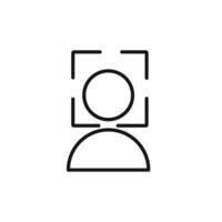 face detection icon set collection for web vector
