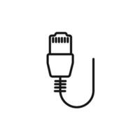 ethernet cable plug icon set collection for web vector