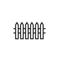 fence icon set collection for web vector