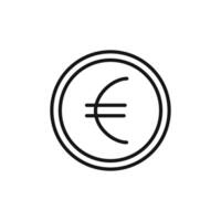 euro sign icon set collection for web vector