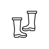 Fishing boots icon set collection for web vector