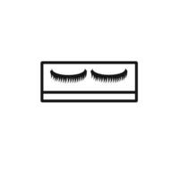 False eyelashes icon set collection for web vector