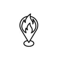 fire location icon set collection for web vector