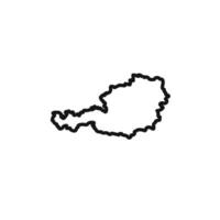 map of Austria icon set collection for web vector