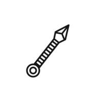 Kunai throwing knife icon set collection for web vector