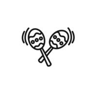 Maracas icon set collection for web vector