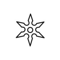 Japanese ninja shuriken icon set collection for web vector