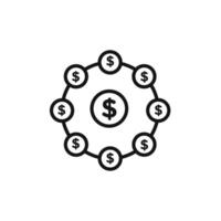 hedge fund icon set collection for web vector