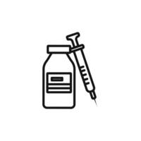 injection vial icon set collection for web vector